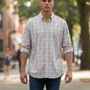 NEW Peter Millar Crown Crafted Shirt Men’s XXL Button Up Flex Finish Plaid NWT